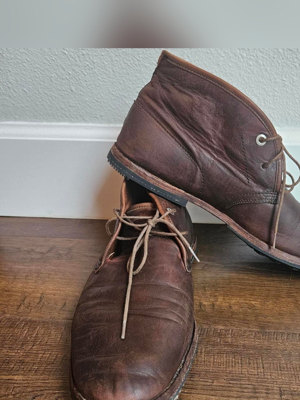 Timberland Brown Leather Chukka Boots - Lace-Up